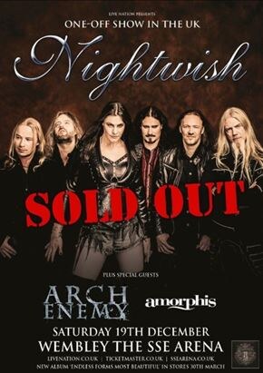 Nightwish sell out London's prestigious Wembley Arena; European tour kicked off