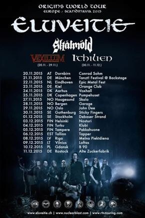 Eluveitie's European/Scandinavian "Origins" tour 2015 is under way!