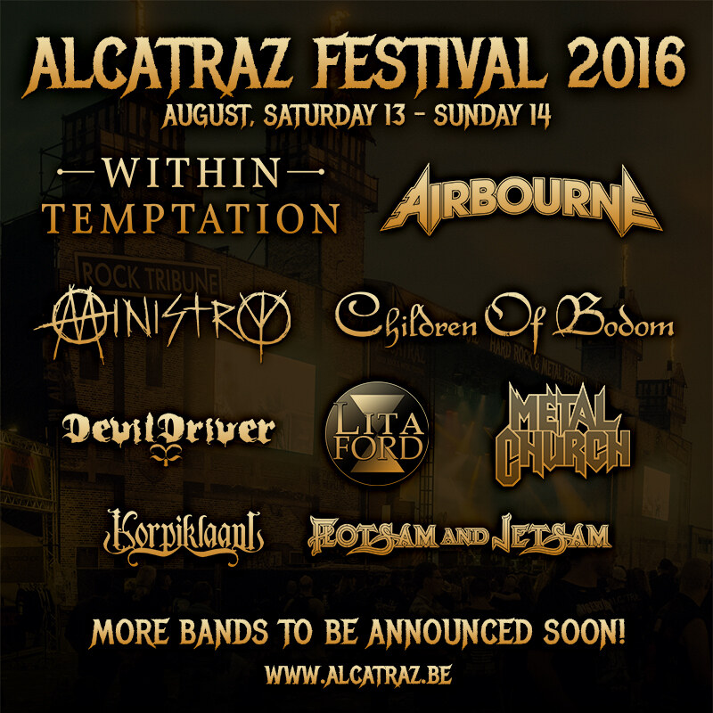 Alcatraz Hard Rock & Metal Festival maakt eerste negen bands voor 2016 bekend