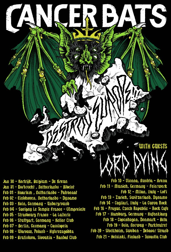 Lord Dying kick off European tour supporting Cancer Bats next week