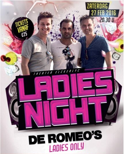 Theater Elckerlyc gaat "Ladies Only" met een theaterconcert van De Romeo's