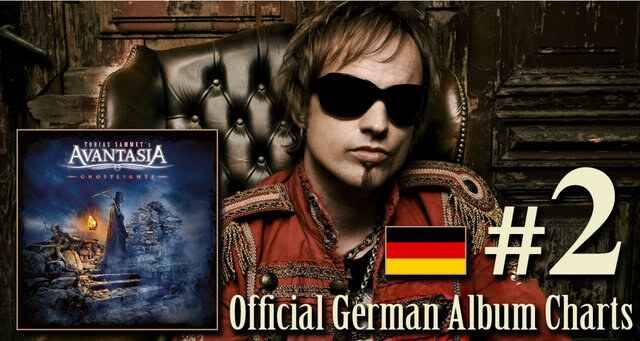 Avantasia "Ghostlights" enters German charts on number 2!