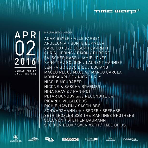Time Warp presenteert de volledige line-up!