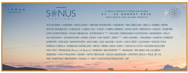 Bas Ibellini, Bella Saris, Dubfire, Eats Everything, Jamie Jones, Kölsch and more added to Sonus Festival bill