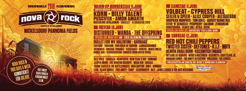 NOVA ROCK – Additions to line-up