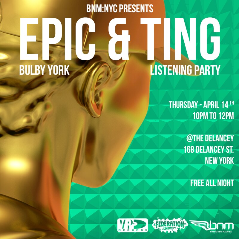 Producer Bulby York Will Preview Debut Album Epic & Ting at The Delancey on April 14 