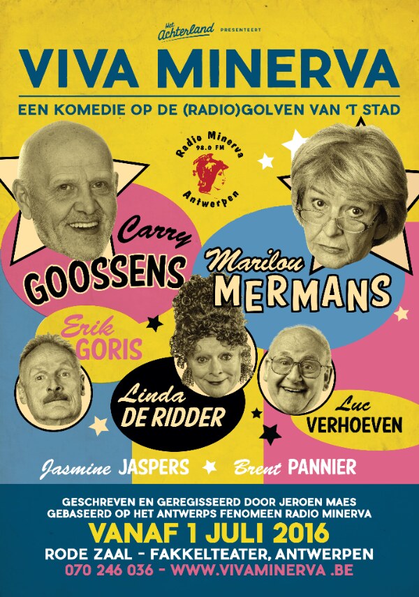 Kersvers productiehuis vzw Het Achterland zorgt voor een zomer vol ambiance in het Fakkelteater met de komedie Viva Minerva