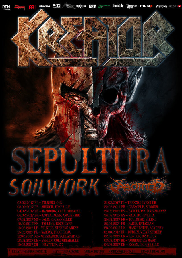 Kreator announce European headlining tou