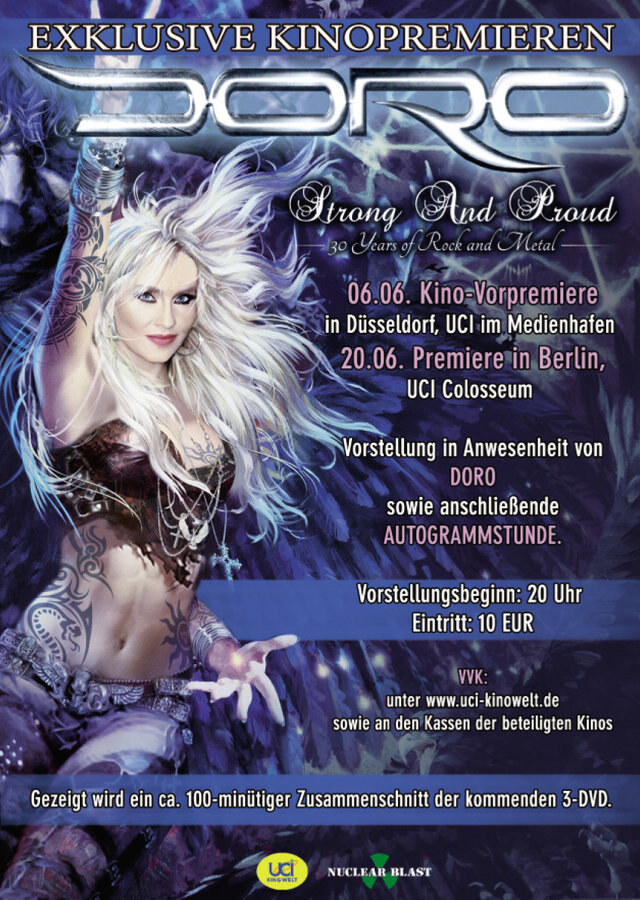 Doro official cinema premieres for new DVD announced!