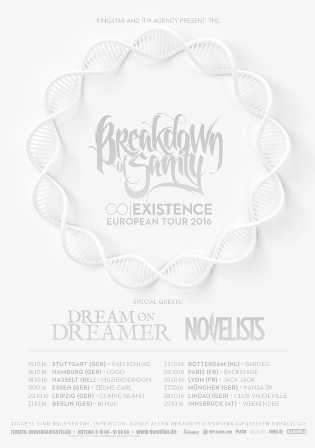 Novelists to tour with Breakdown Of Sanity!