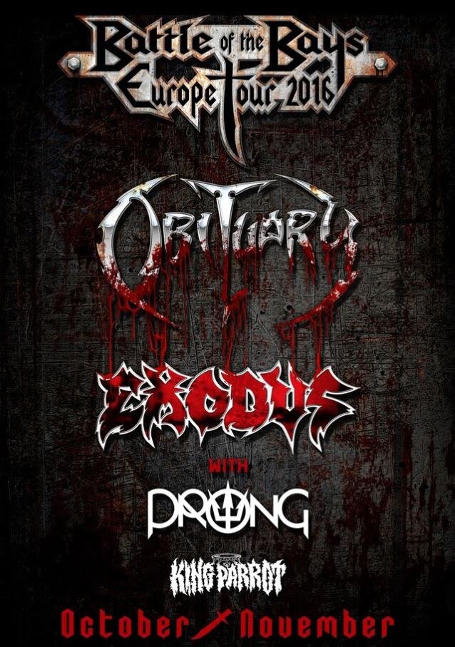King Parrot to tour Europe with Exodus and Obituary