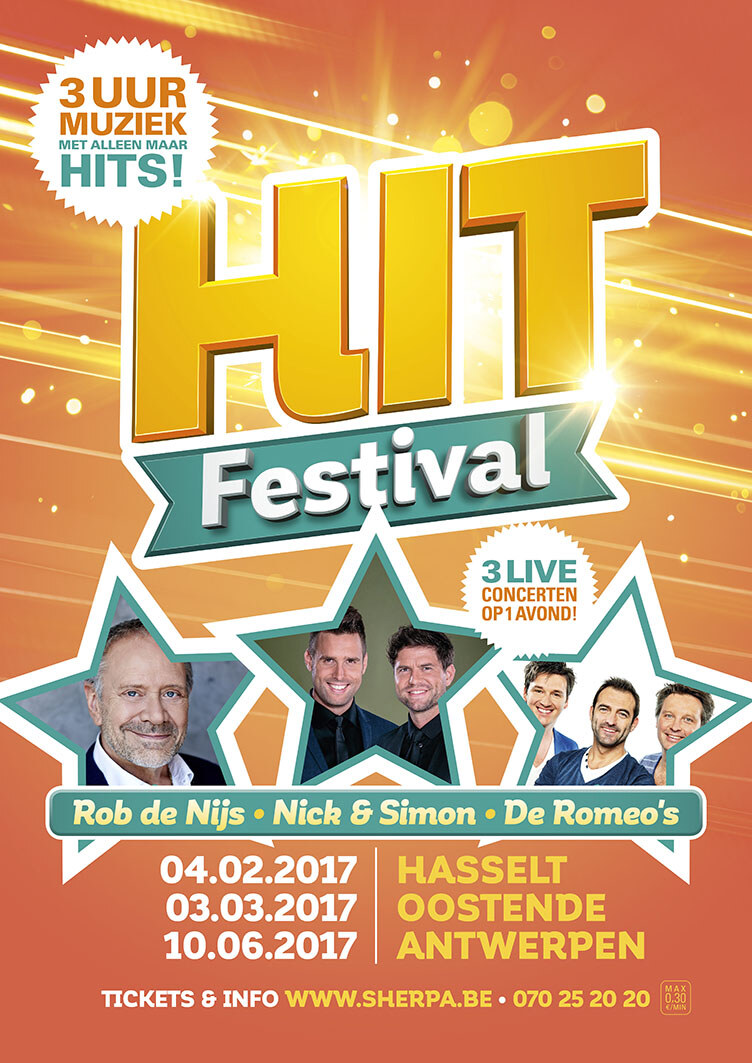 Hitfestival brengt Rob de Nijs, De Romeo’s en Nick & Simon samen! 