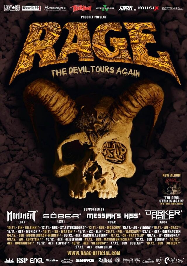 Rage announce support acts and more tour dates!