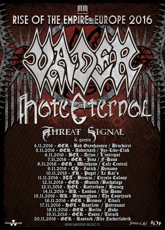 Threat Signal: final dates for tour with Vader and Hate Etenral