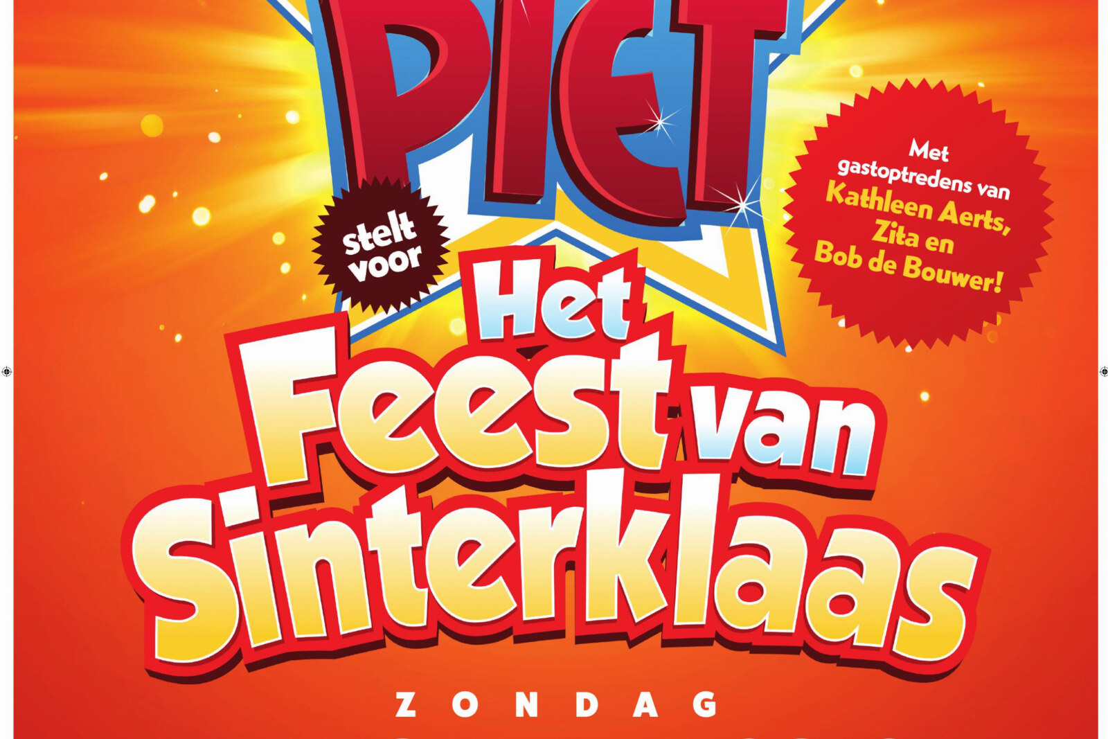 Superpiet nodigt Bob de Bouwer, Kathleen Aerts en The Voice Kids-revelatie Zita uit op het Feest Van Sinterklaas  