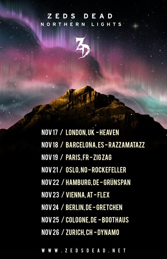 Zeds Dead Announce Nine-Date 'Northern Lights' European Tour 
