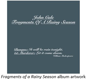 John Cale's "Fragments of a Rainy Season" re-issued 9th December