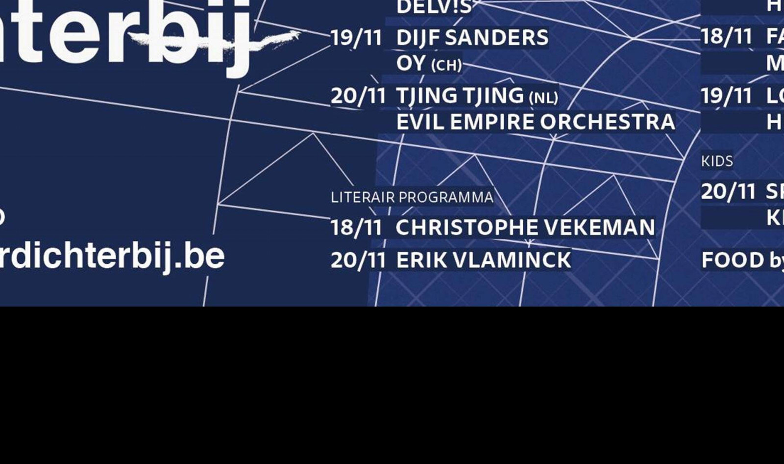 Festival Closer/Dichterbij van 16 tot 20 november Kunst, muziek, theater en literatuur in Supermercado