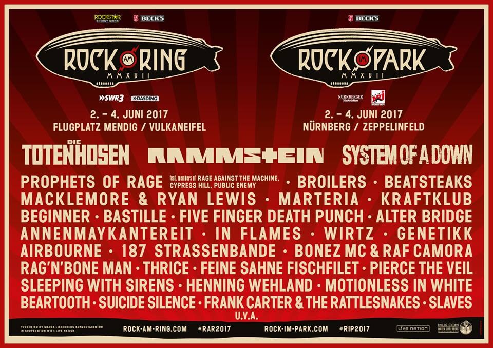 Rammstein is de derde headliner voor Rock Am Ring 2017!