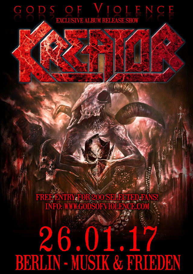 Kreator announce exclusive 'Gods Of Violence' release show!