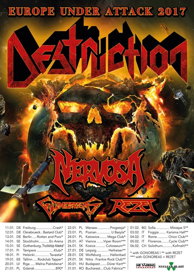 Destruction kick off the 2nd part of their »Europe Under Attack« tour 