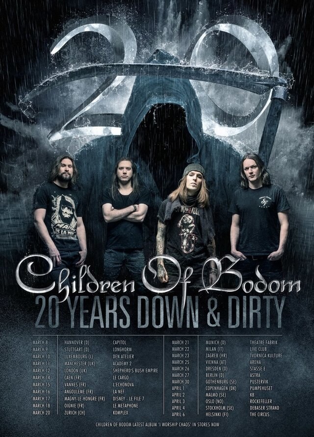 Children of Bodom - trailer for "20 Years Down And Dirty" tour launched!