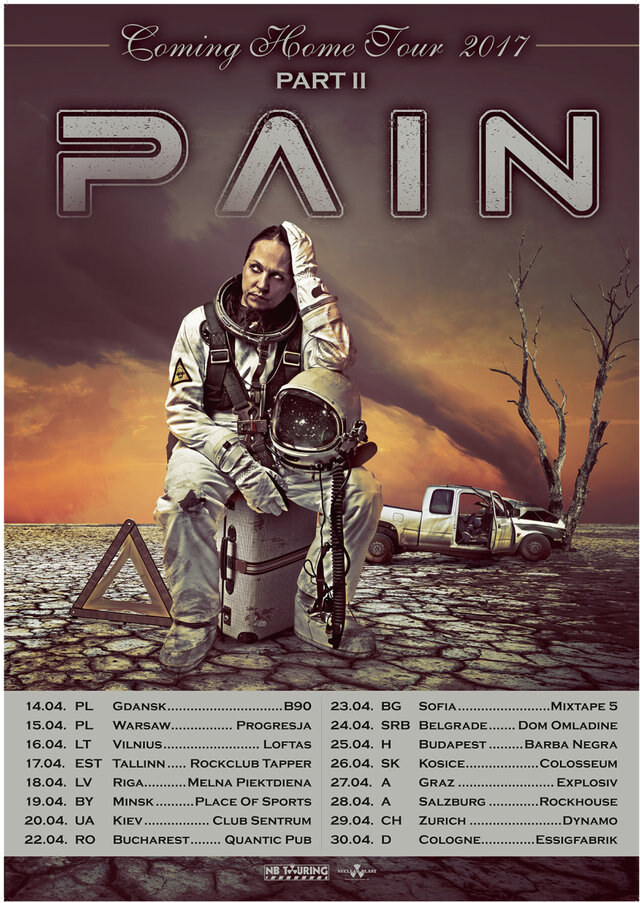 Pain - "Coming Home Tour Part II" announced