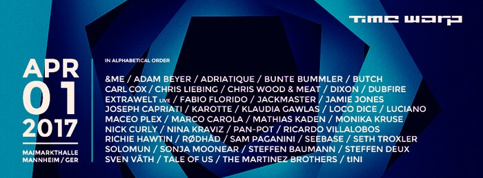 Full monumental lineup announced for Time Warp Festival 2017 