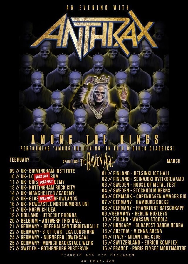 Anthrax - "Among The Kings" tour kicks off today 