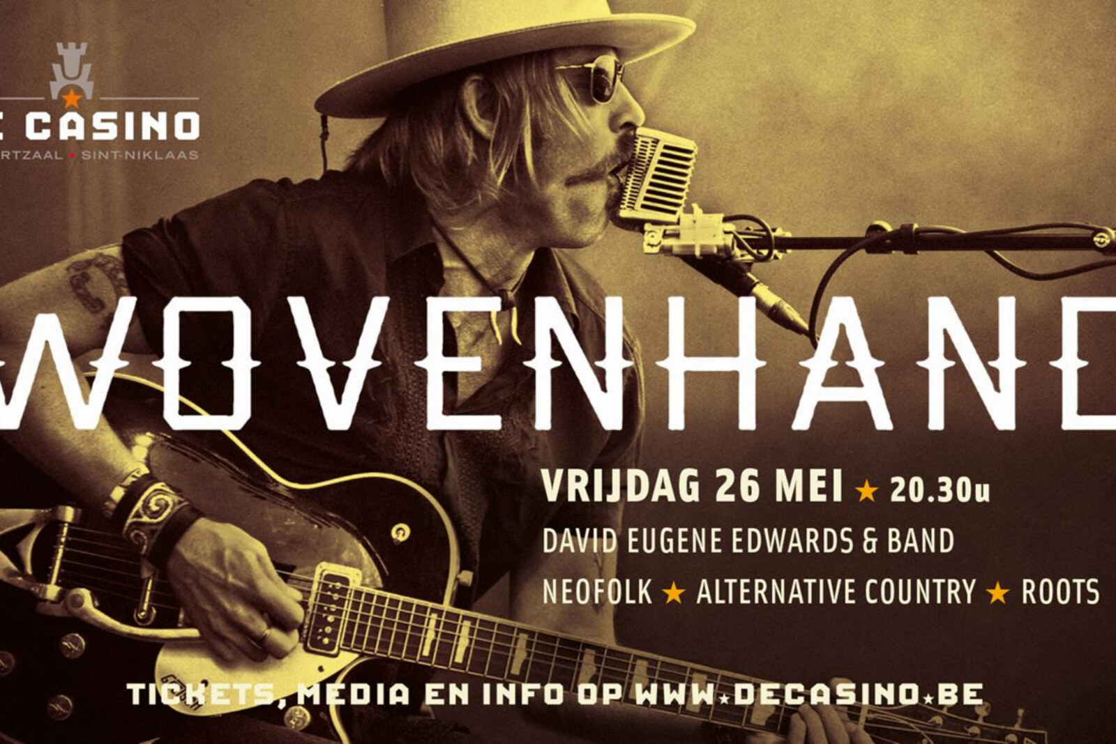 Wovenhand speelt op 29 mei in De Casino