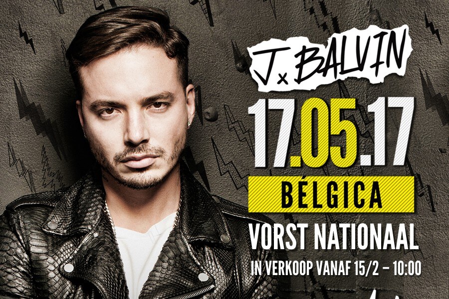 J Balvin op 17 mei in Vorst Nationaal