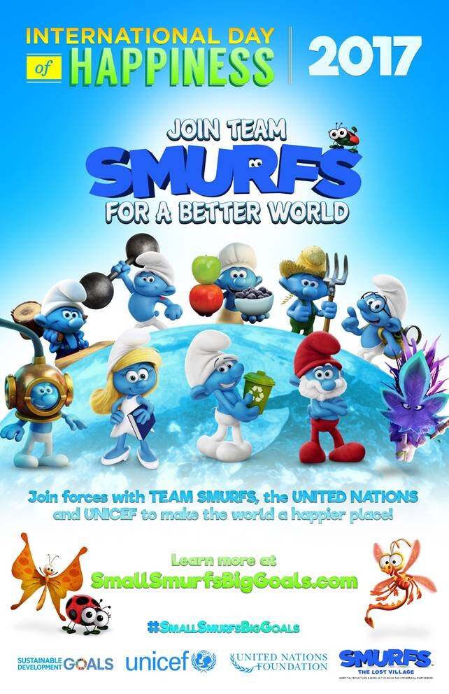 #Teamsmurfs, de Verenigde Naties en UNICEF maken van de wereld een betere plek!