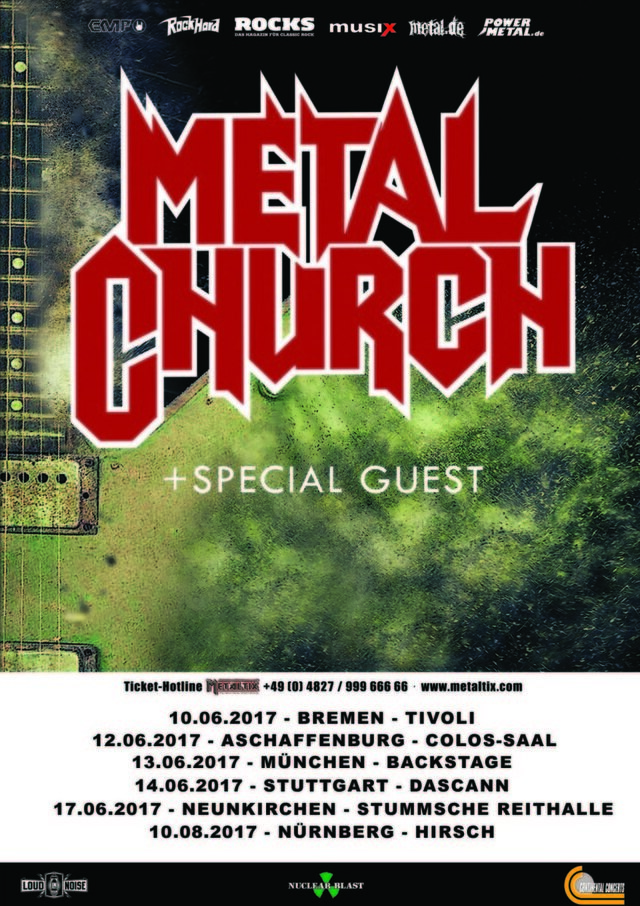 Metal Church announce German tour dates for summer 2017!