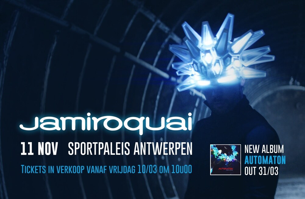 Jamiroquai op 8 november naar de Ziggo Dome in Amsterdam