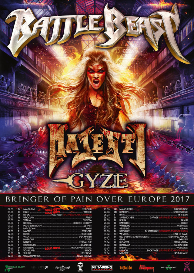 Battle Beast shows moved to bigger venues