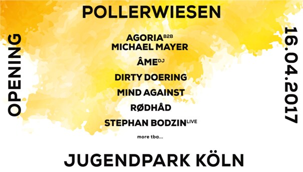 Pollerwiesen Opening: enkel bij mooi weer met namen als Agoria b2b Michael Mayer, Rødhåd , Stephan Bodzin, ... 