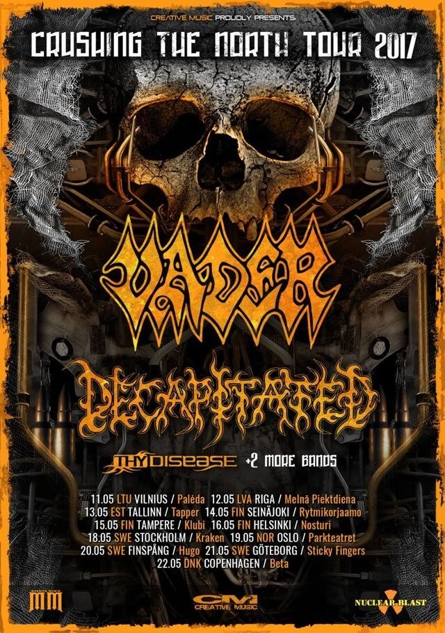 Vader announce "Crushing The North Tour 2017"!