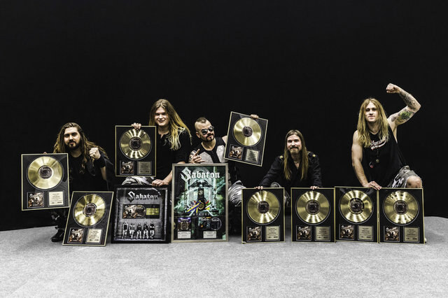 Sabaton distinguished with gold and platinum awards!