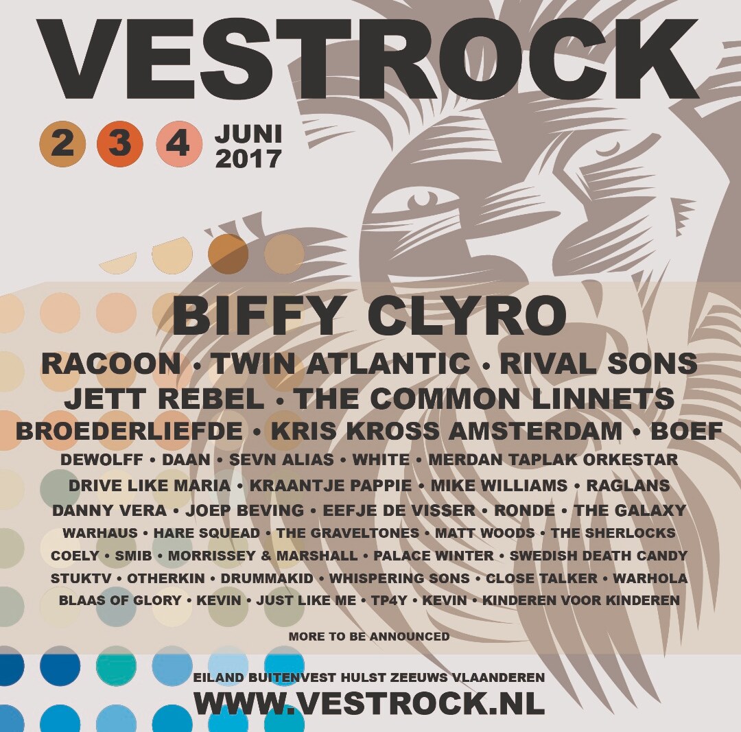 Racoon, Boef, Kris Kross Amsterdam en Rival Sons op VESTROCK 2017