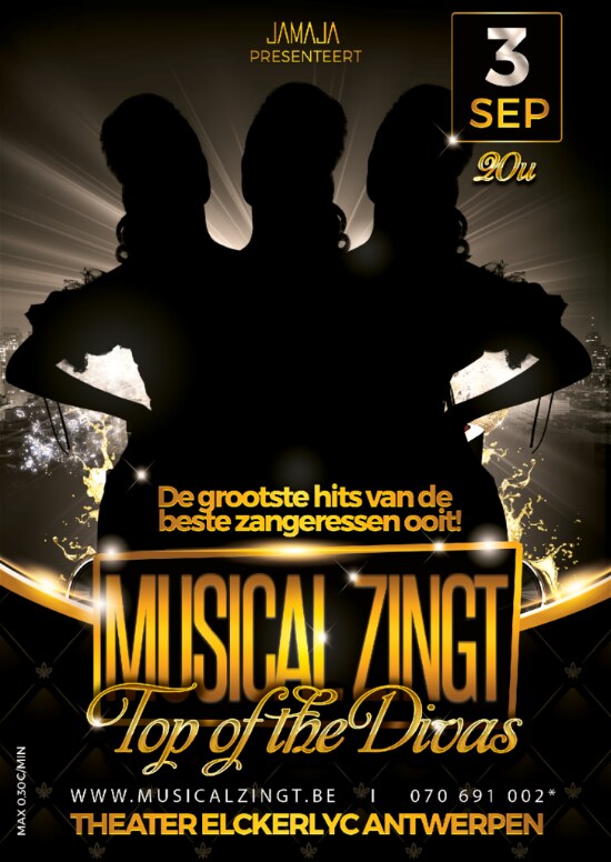 Deborah Deridder, Elke Buyle en Nicoline Hummel zijn de headliners voor de tweede editie van Musical Zingt - top of the divas