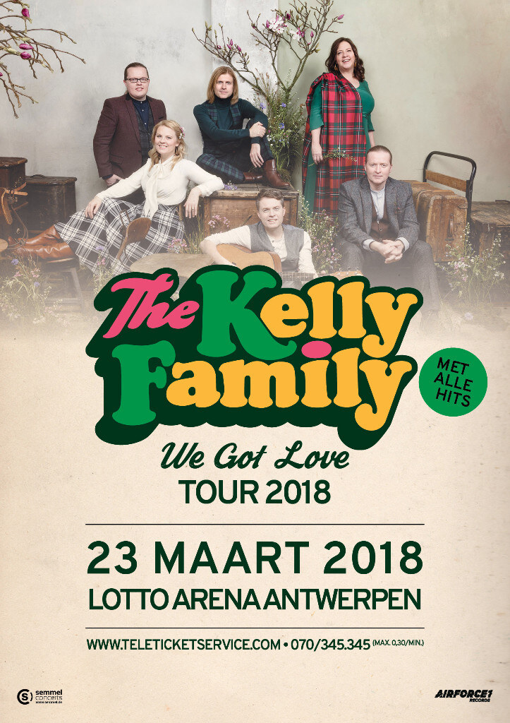 Nieuwe Europese tournee brengt The Kelly Family naar Antwerpse Lotto Arena