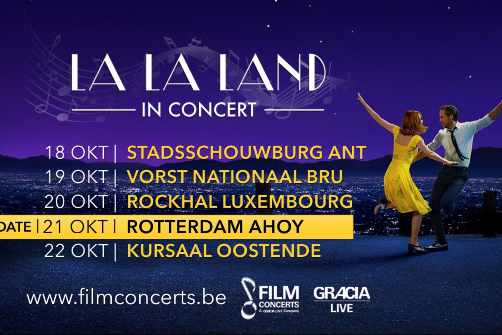 La La Land in Concert op zaterdag 21 oktober in Ahoy
