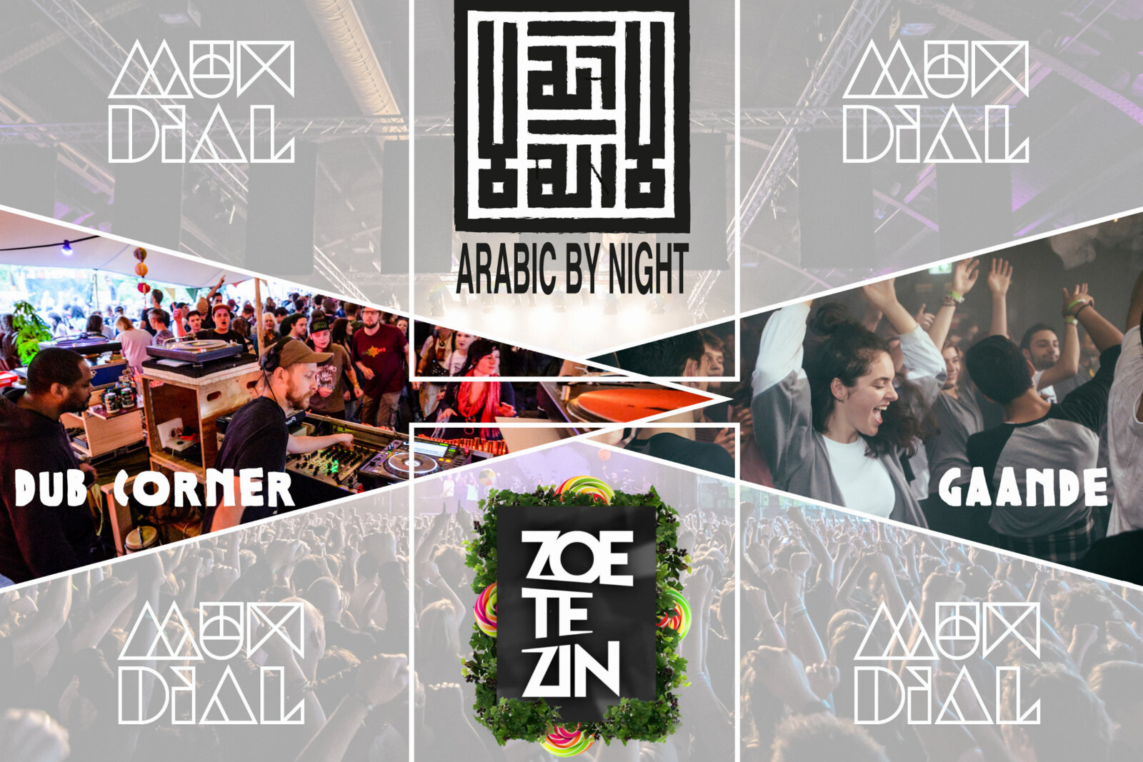 Zoete Zin, Arabic by Night en Dubcorner komen een feestje bouwen op Festival Mundial!