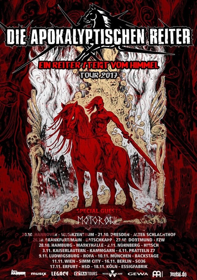 Die Apokalytischen Reiter announce MOTOROWL as tour support!