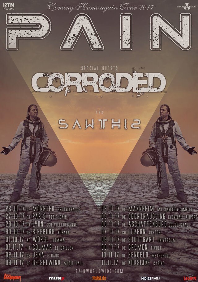 Pain announce dates & support acts!