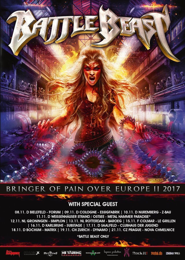 Battle Beast announce additional summer dates & November headline shows!