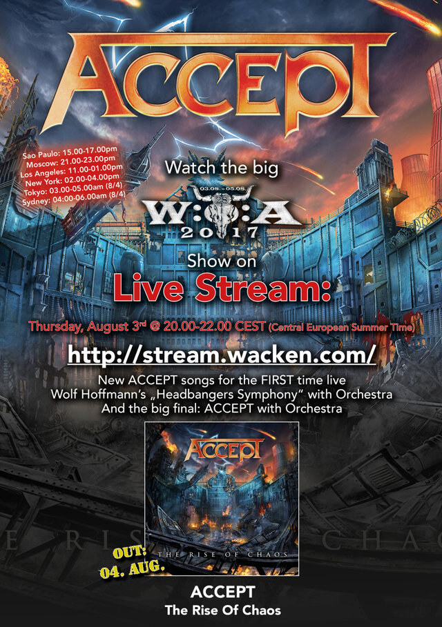 Accepts big Wacken show on worldwide live stream