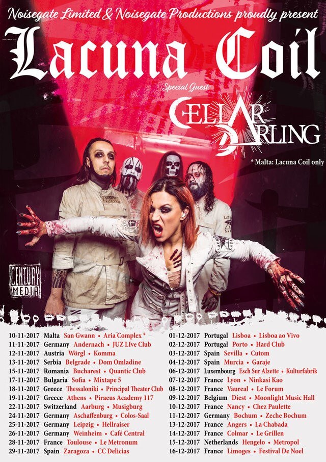 Cellar Darling announce tour with Lacuna Coil!
