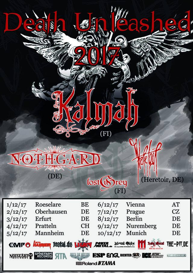 Nothgard on tour with Kalmah, Lost in Grey & Heretoir