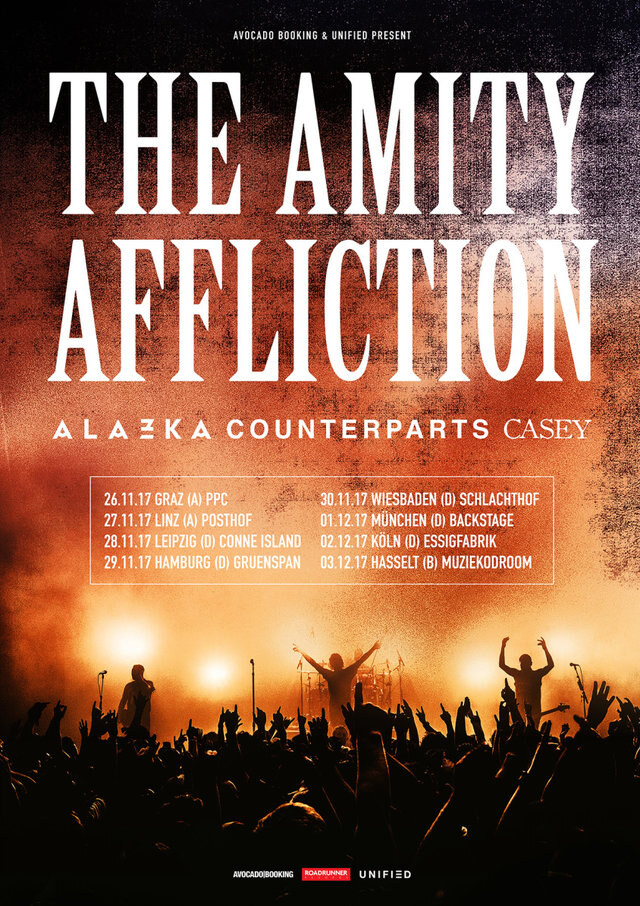 Alazka announce to support The Amity Affliction on tour